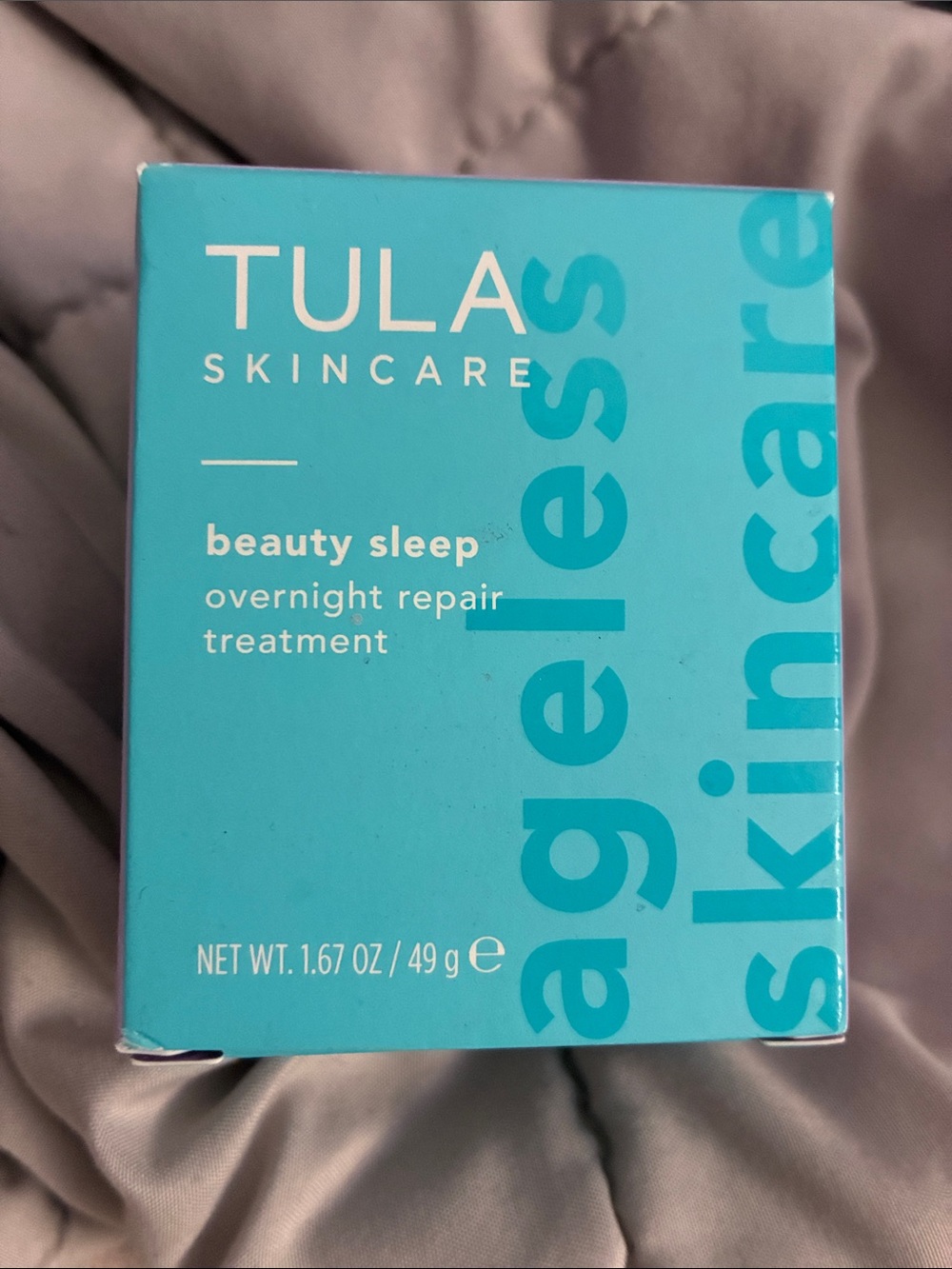 Tula Skincare Beauty Sleep Overnight Repair - Bright Turquoise and White